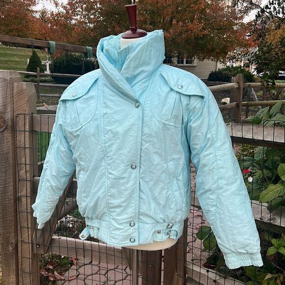 Profile Vintage Ski Down filled Puffer Jacket Coat Women’s 8 Sky Blue - Picture 10 of 16